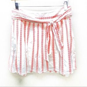 OLD NAVY Striped Front Tie Circle/Skater Skirt